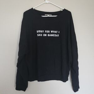 Express Football Gameday Tailgate Sorry For What I Said On Gameday Pullover L